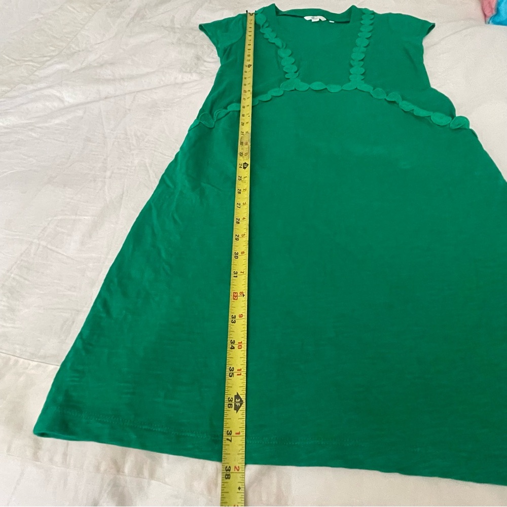 Boden Boden Saskia Jersey Trim Emerald Vibrant Green Midi Dress - Picture 11 of 14